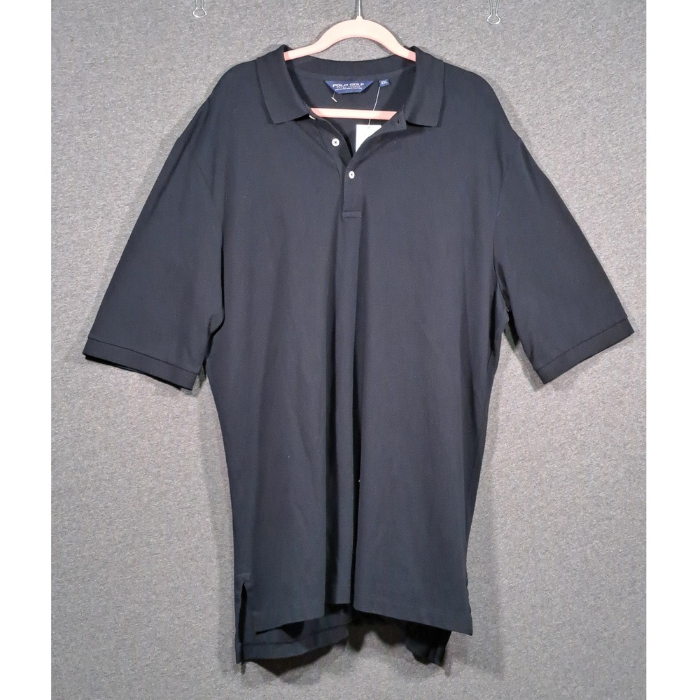 Ralph Lauren Polo Golf Mens XXL Navy Blue Short Sleeve Cotton Pique Polo Shirt